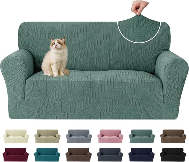 Detalle de Copridivano elasticizzato Ystyle 2 posti verde chiaro