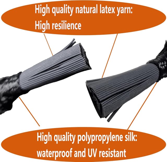 Detalle de YELIER bungee cord set 50 piece