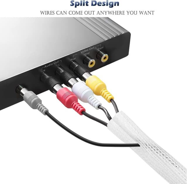Detalle 1 de Hocerlu Flexibel 13 mm Kabelkanal (10 m) selbstschließend, zuschneidbar – weißes Kabelmanagement