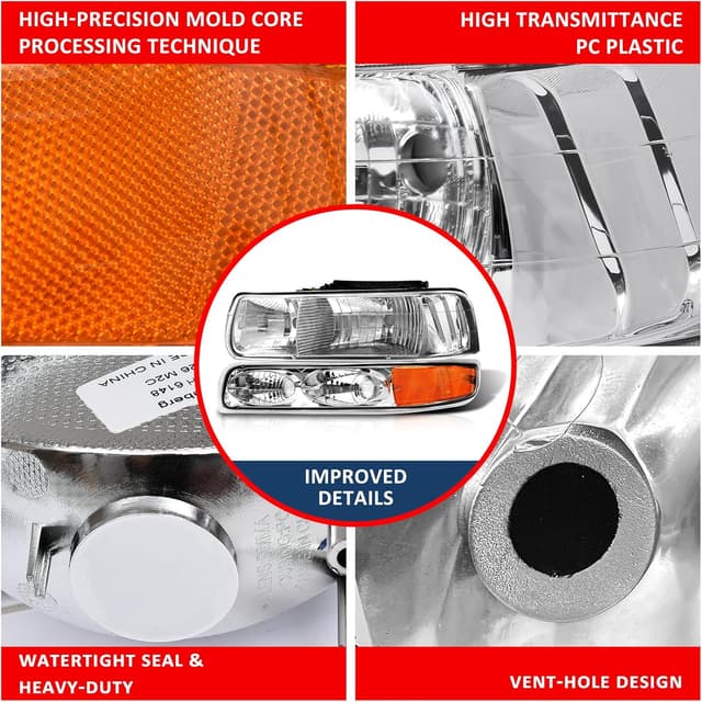 Detalle 1 de Adcarlights Headlight Assembly 99-02 Chevy