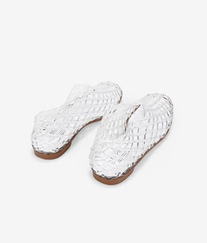 Detalle de BOSANOVA bailarinas planas transparentes para mujer (malla de goma) talla 41