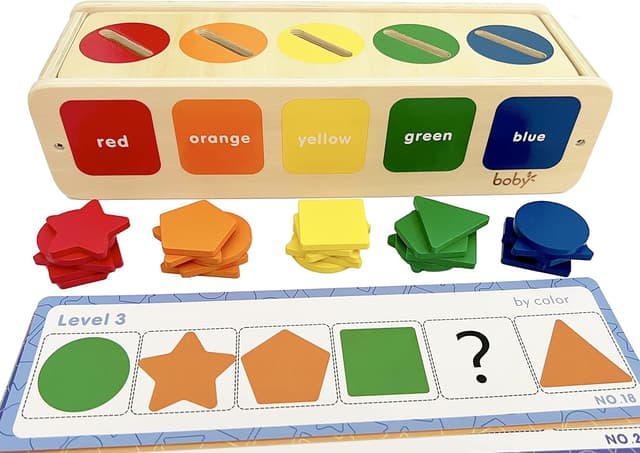 Detalle de Dailyfunn Montessori Toys Color & Shape Sorting Box for Toddlers 🎲