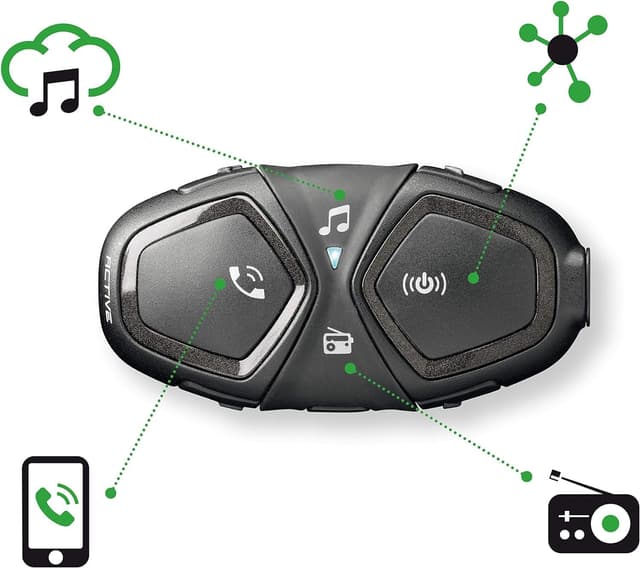 Thumbnail 3 de Interphone Active HD 📞 Intercomunicador Motocicleta 4 Personas, IPX67