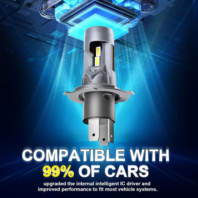 Thumbnail 5 de KOYOSO H4 LED 100W kit 26.000 lm fari auto 6500K 🔆