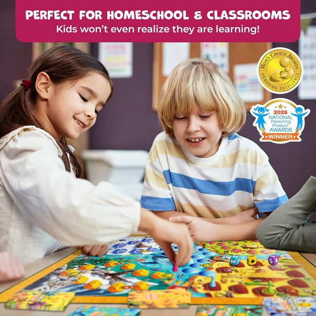 Thumbnail 1 de Number Hunter Math Board Game addition for ages 4-8 🎲