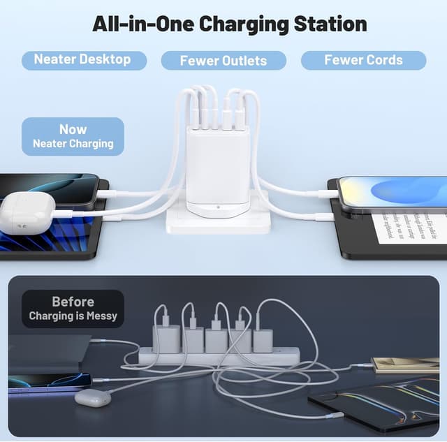 Thumbnail 5 de 52W 5‑Port USB‑C Charger Pack for iPhone