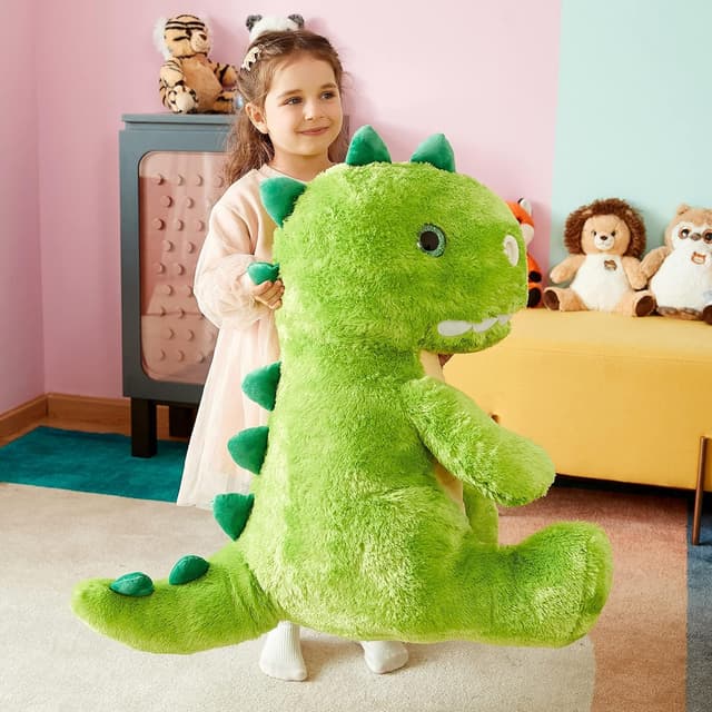 Detalle 2 de IKASA Giant Dinosaur 60cm Soft Plush Stuffed Animal Toy (Green)