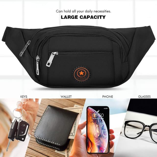 Detalle de Marsupio impermeabile da corsa con cintura 76-116 cm