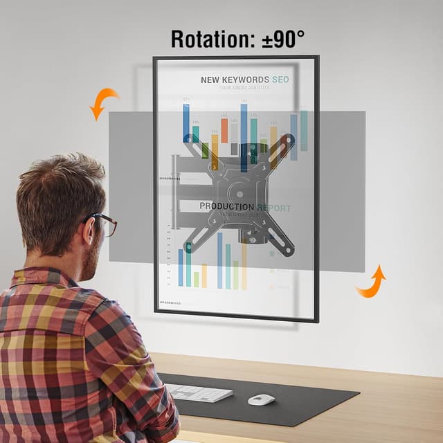 Detalle 2 de ELIVED Full Motion TV Mount 14-42 in