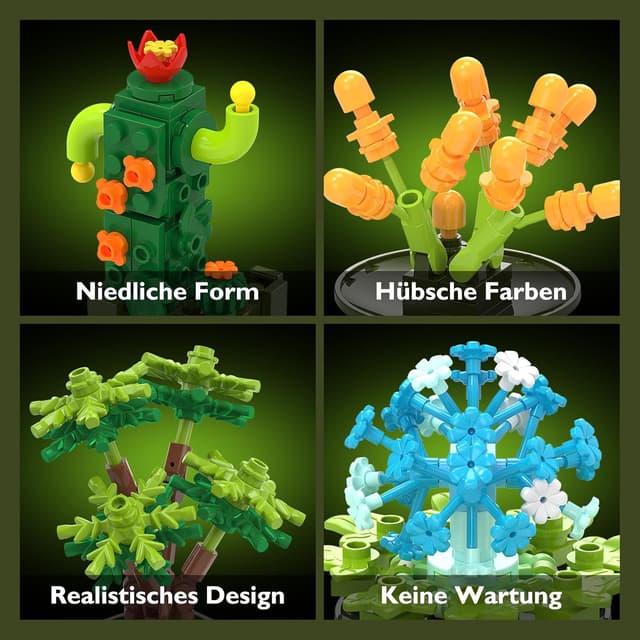 Thumbnail 4 de JMBricklayer 12er Sukkulenten Bausatz 🌵