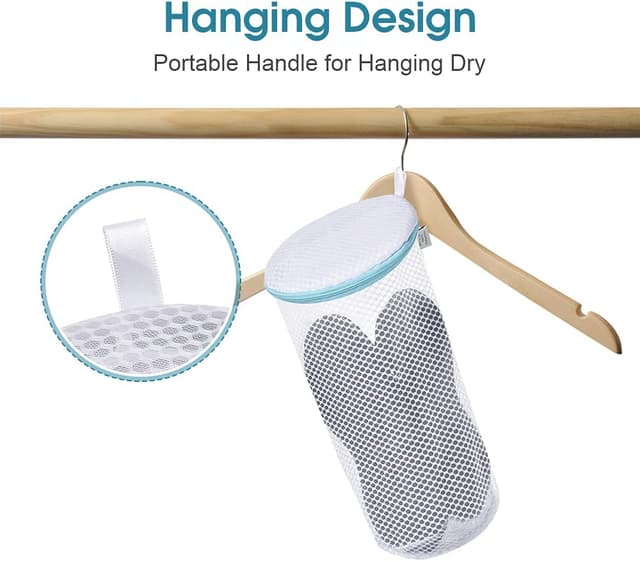 Detalle de OTraki 2 Pack Shoe Washing Machine Bag with Zips for Trainers, Football Boots, Socks & More