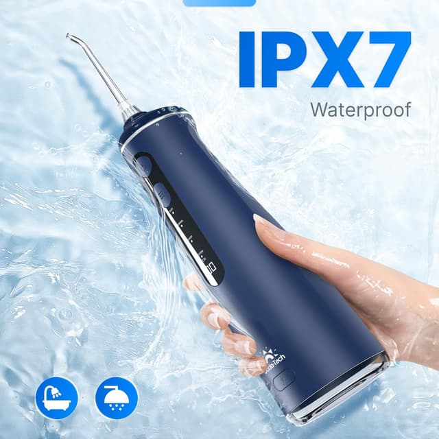 Thumbnail 6 de Cordless Water Flosser for Teeth with 8 DIY Modes, 7 Jets and 300ml Tank (Blue) – Portable Rechargeable Oral Irrigator
