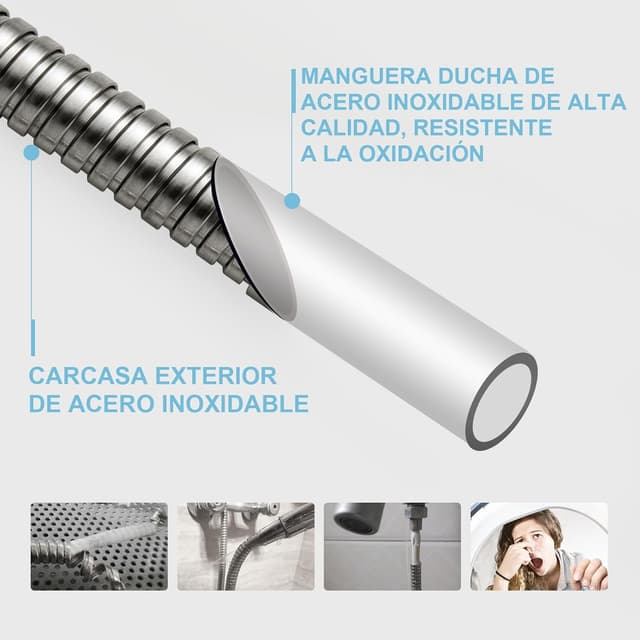 Thumbnail 1 de OFFO Manguera Ducha 5m flexo inoxidable