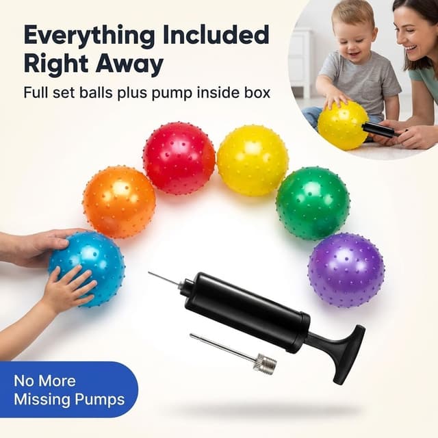 Thumbnail 2 de Knobby Balls Sensorikbälle 12,7 cm inkl Pumpe