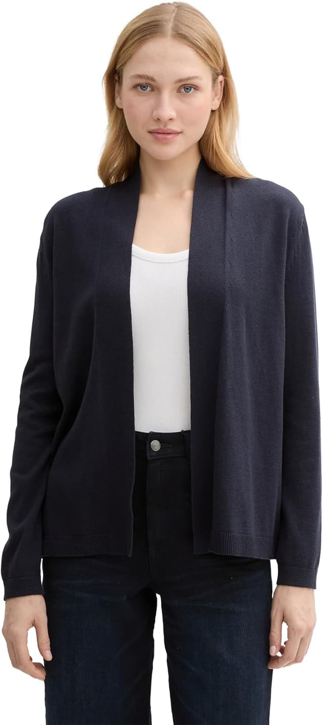 Detalle de Tom Tailor 1045825 cardigan da donna in tessuto leggero per mezze stagioni