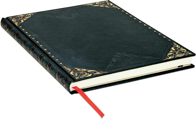 Detalle de Paperblanks Ribelle di Mezzanotte – Diario a copertina rigida Ultra con chiusura in fascia elastica e tasca per ricordi