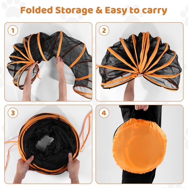 Detalle de Odoland Pet Tunnel Playpen 47.2 in