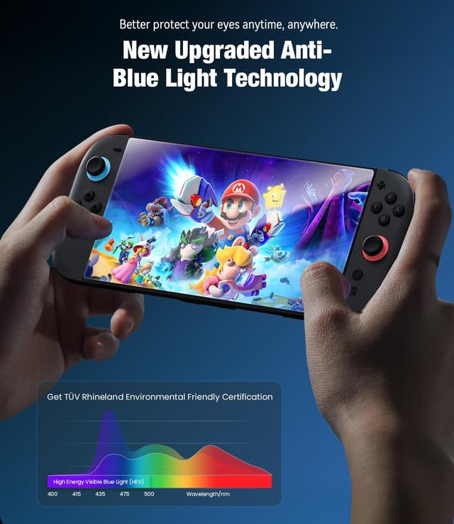 Thumbnail 6 de Hoerrye Schutzfolie aus Panzerglas für Nintendo Switch 2 (HD klar, 2 Stück) – 7,9 Zoll, blasenarme Montage