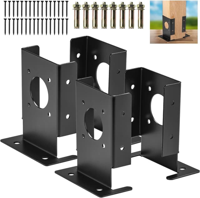 Detalle de LAVANE Adjustable 4x4 Post Base Brackets 4pcs 🪚