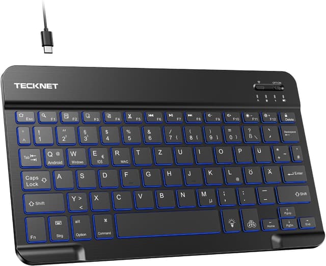 Detalle de TECKNET Deutsche Bluetooth Tastatur