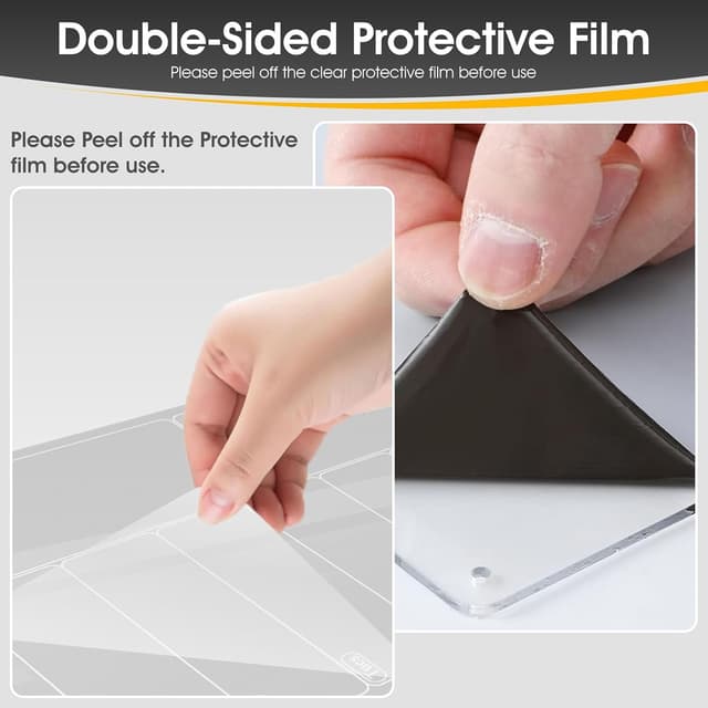 Detalle de Get Classy Magnetic Acrylic Meal Planner – Monthly & Weekly Fridge Menu Board (Clear, with 8 Dry Erase Markers)