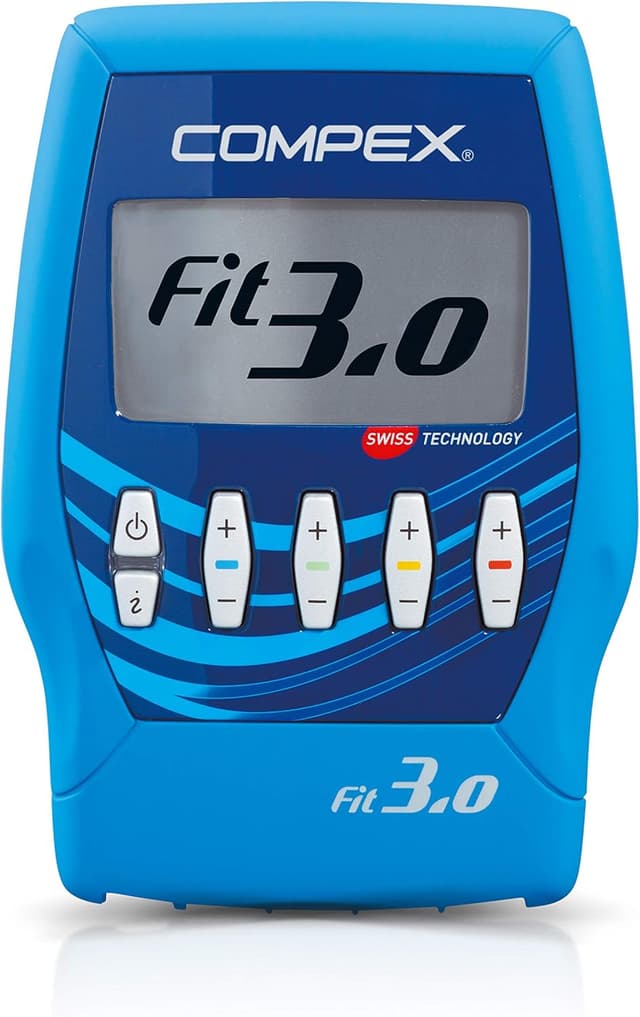 Detalle de Compex Fit 3.0 elettrostimolatore blu: 20 programmi per dolore, fitness e massaggio