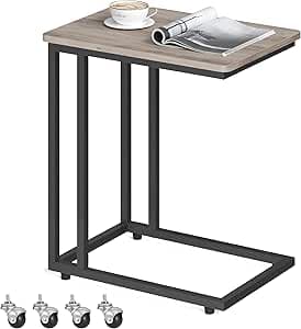 Detalle de VASAGLE LNT050B02 Mesa Auxiliar Industrial con Ruedas ⚙