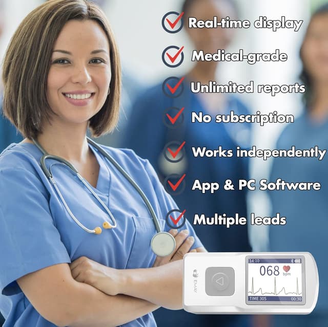 Thumbnail 5 de EMAY Portable ECG/EKG Monitor 1‑lead