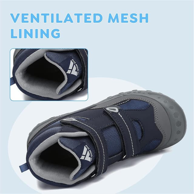 Detalle de Mishansha Kinder Wanderschuhe rutschfest – leichte Trekking-Wanderstiefel für Jungen & Mädchen (Gr. 24–38)