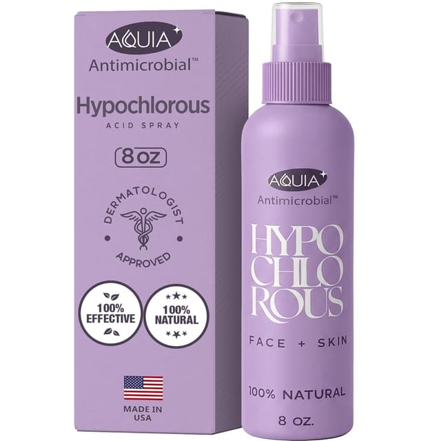 Detalle de Aquia Hypochlorous Acid Spray for Face and Skin (8oz) — Antimicrobial Facial Cleanser & Face Mist
