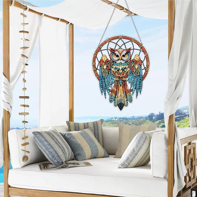 Thumbnail 4 de VAIIEYO 5D Diamond Painting Anhänger Eule