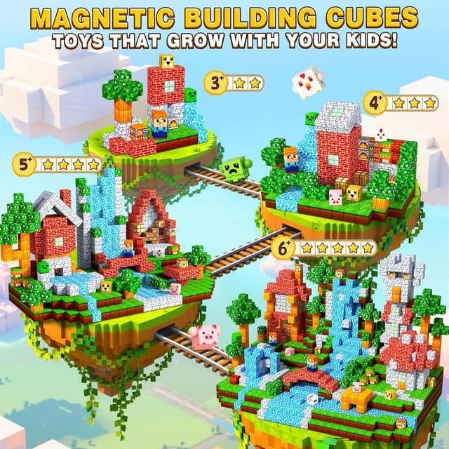 Detalle de COOLJOYA Magnetbausteine 150 Teile Magnetspielzeug 🧩