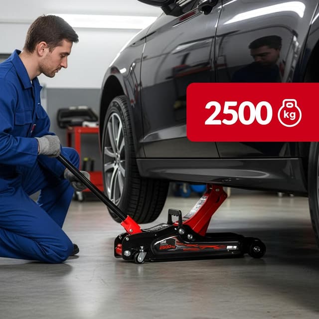 Detalle de LEHMANN cric a carrello idraulico per auto con capacità 2.500 kg