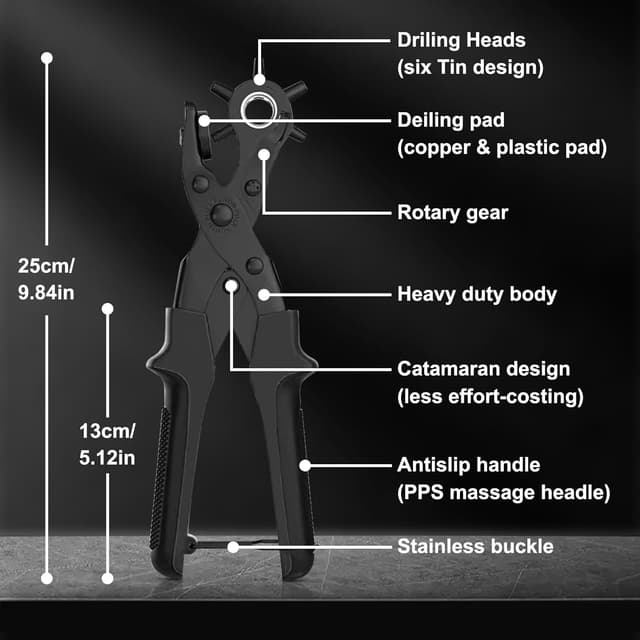 Detalle 2 de Leather hole punch plier set
