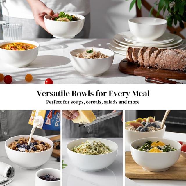 Thumbnail 3 de DOWAN 22 OZ ceramic bowls Set 4 🍽