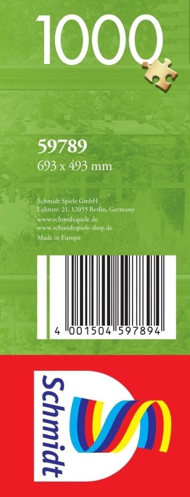 Detalle 2 de Schmidt Spiele Gatto Puzzle da 1000 pezzi, 69,3 x 49,3 cm (Multicolore) 59789