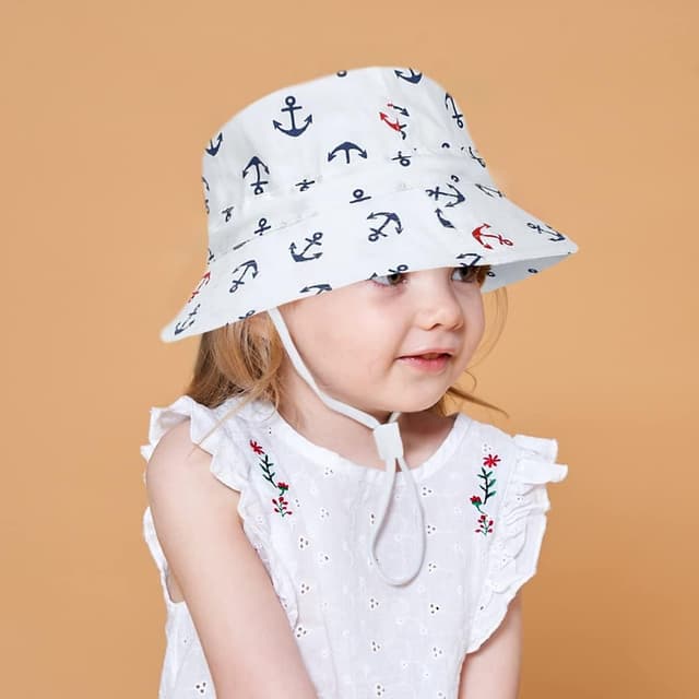 Detalle de XYIYI Unisex Sonnenhut aus Baumwolle und Mesh-Futter für Kinder von 1 bis 8 Jahren