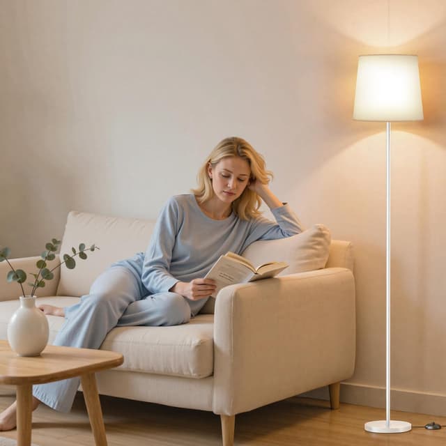 Thumbnail 6 de SIBRILLE Lampada da Terra Salotto 9W con telecomando, 3000K–6000K e paralume in lino