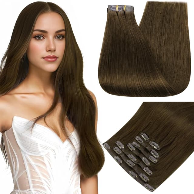 Detalle de Full Shine Seamless Clip-In Hair Extensions 20 Inch