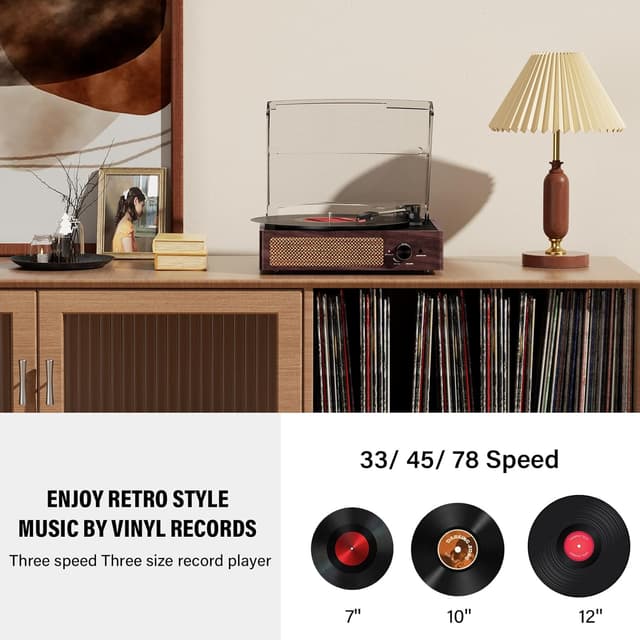 Thumbnail 3 de Vinyl Record Player 3-Speed