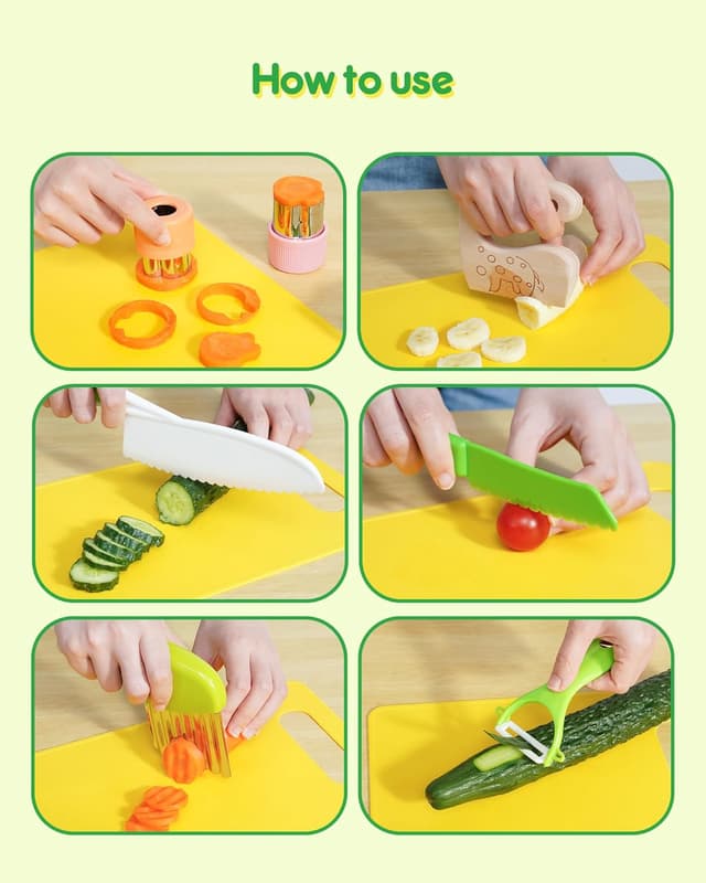 Detalle 2 de Kids Knife Set 11 piece Montessori tools