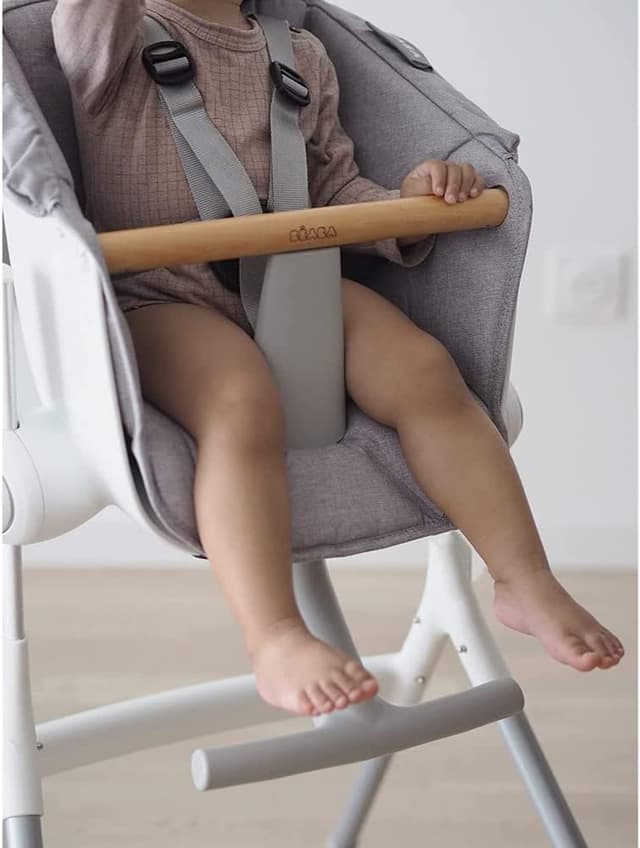 Detalle de Béaba cuscino per seggiolone ergonomico grigio, compatibile con seggiolone