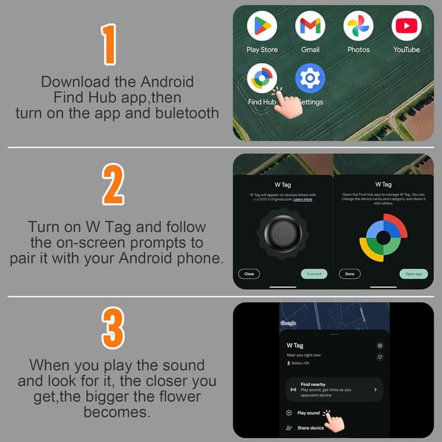Detalle 1 de FUYAOSC Air Tracker Android 4 Pack
