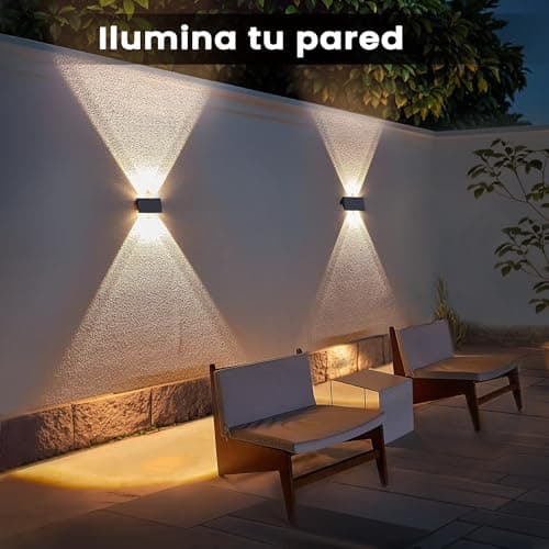 Thumbnail 8 de IIRARA Aplique Solar de Exterior arriba y abajo con 4 LED e IP67