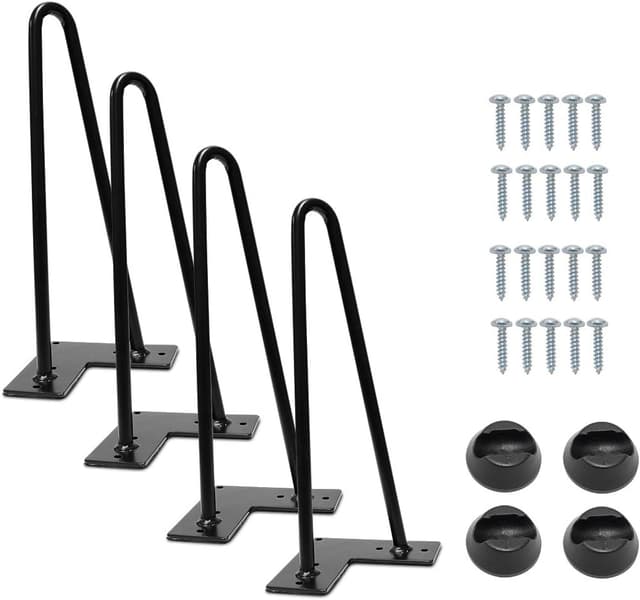 Detalle de 12 inch hairpin table legs, 4 pack