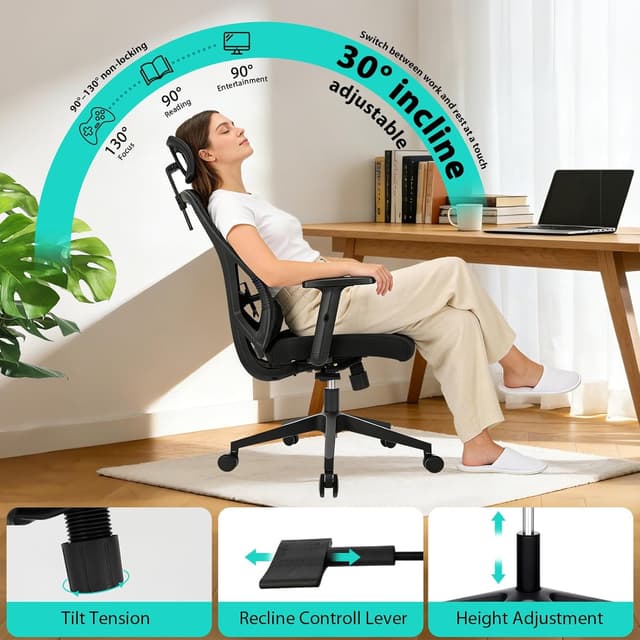 Detalle 1 de Durrafy D-03 ergonomic office chair 150kg