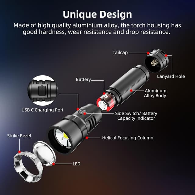 Detalle 2 de klarus EP12, 2000 lumens, lampe de poche