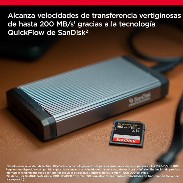 Detalle 2 de SanDisk Extreme PRO 128GB SDXC UHS-I U3 V30 4K UHD 📸