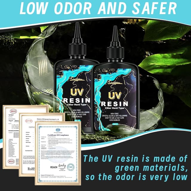 Detalle de UV Harz 500g „Upgrade UV Resin“ – kristallklares, schnell aushärtendes UV-Epoxidharz für DIY
