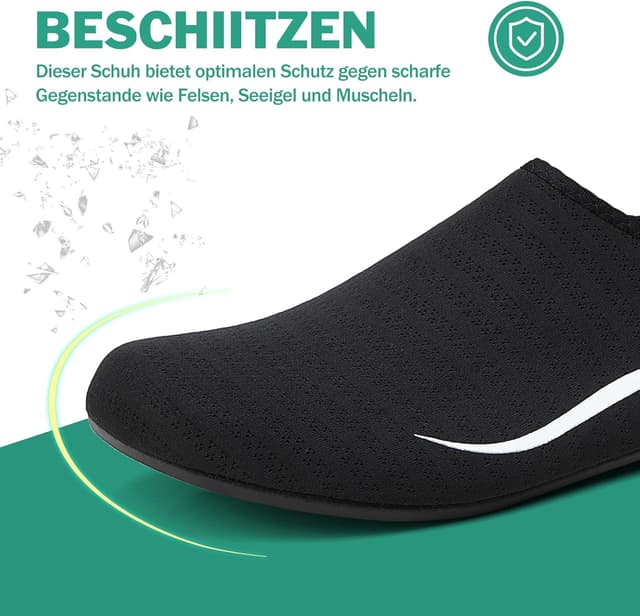 Detalle de Sixspace Badeschuhe für Herren & Damen: Schnell trocknende Wasserschuhe zum Surfen, Strand & Pool